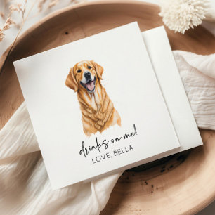 Dra åt mig! Golden Retriever Hund Pet Bröllop Pappersservett