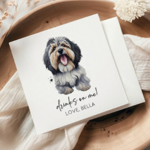 Dra åt mig! Havanese Hund Bröllop Pappersservett