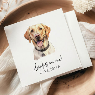 Dra åt mig! Labrador Retriever Hund Pet Bröllop Pappersservett