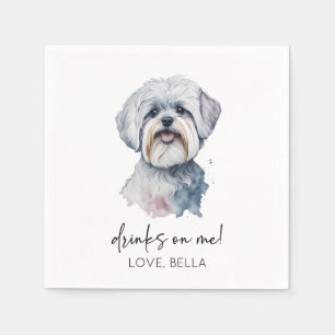 Dra åt mig! Maltesiska Hund Pet Bröllop Pappersservett