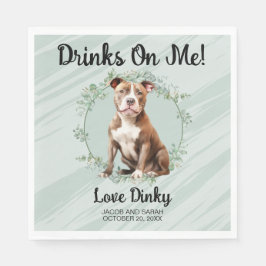 Dra åt mig! Pitbull bröllop-husdjur Pappersservett