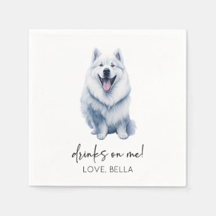 Dra åt mig! Samoyed Hund Pet Bröllop Pappersservett