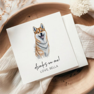 Dra åt mig! Shiba Inu Hund Pet Bröllop Pappersservett