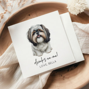 Dra åt mig! Shih Tzu Hund Pet Bröllop Pappersservett