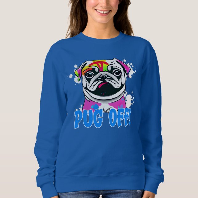 Dra av! Pug Graffiti Spray Paint T Shirt (Framsida)