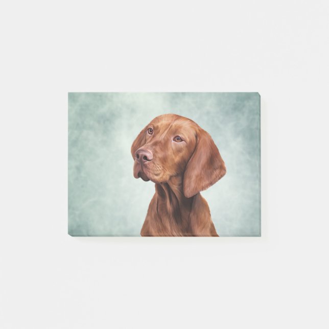 Dra den roliga Vizsla pekaren Post-it Block (Framsida)
