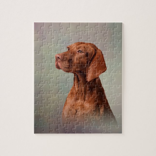 Dra den roliga Vizsla pekaren Pussel (Vertikal)