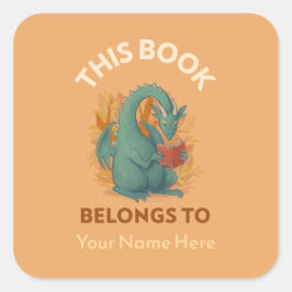 Dra det här tillhöret till bokplåtar fyrkantigt klistermärke