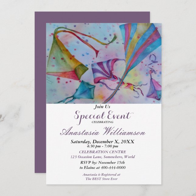 DRA DIN DRAKE FESTLIGT EVENEMANG INBJUDAN (Fram/baksida)