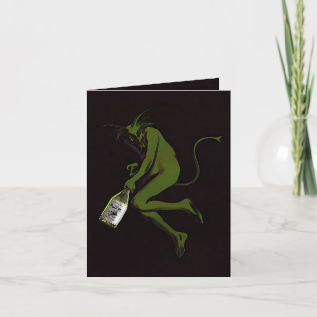 Dra Djävulen ~ Card Hälsning / Anteckning Kort (Framsida)