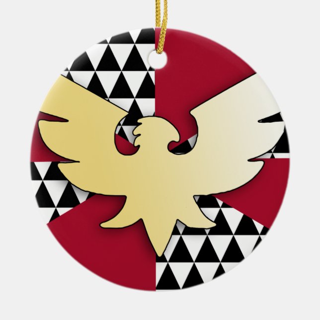 Dra Drag Pride Flagga Julgransprydnad Keramik (Framsidan)