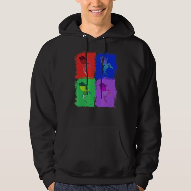 dra drakar Pop Art Hoodie (Framsida)