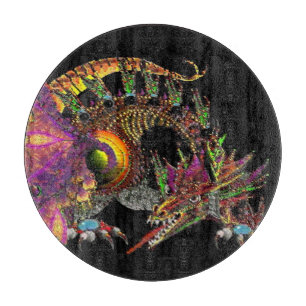 DRA/FANTASY GULD DRAGON IN LILA AND BLACK