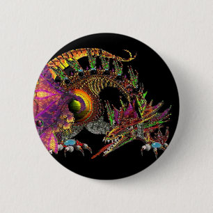 DRA/FANTASY GULD DRAGON IN LILA AND BLACK KNAPP