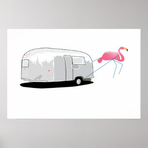 Dra för Flamingo Poster