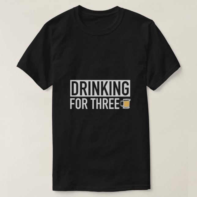 Dra för tre - MATCHING Gravid Announceme T Shirt (Design framsida)