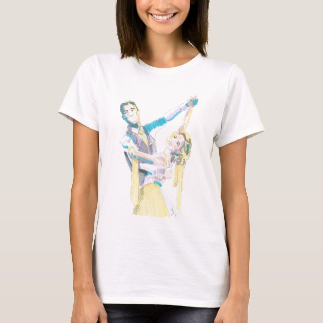 Dra för Waltzbalsaldansare Tee Shirt (Framsida)