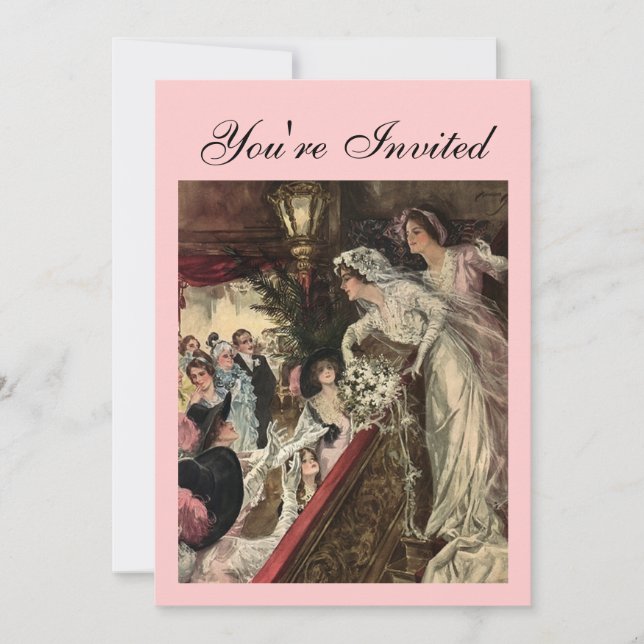 Dra genom Bouquet Inbjudningar (Framsida)