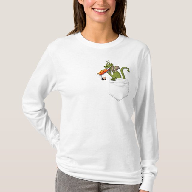 dra i din fickknapp t-shirt (Framsida)