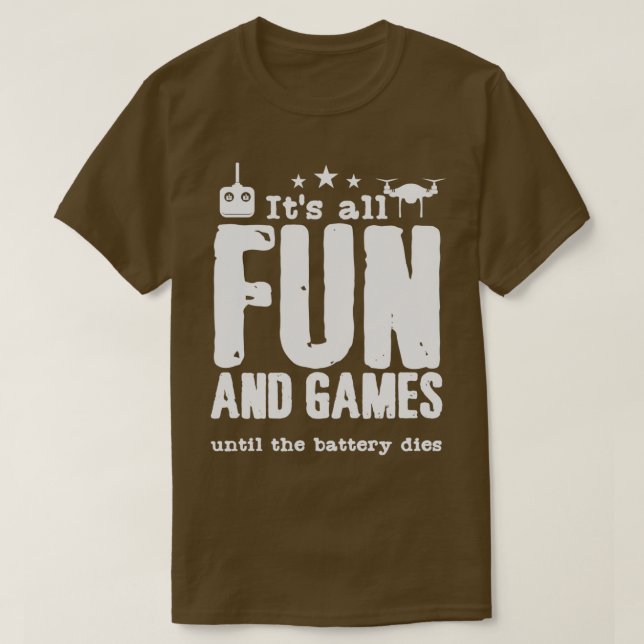 Dra i pilotens citattecken Drones Battery Remote C T Shirt (Design framsida)