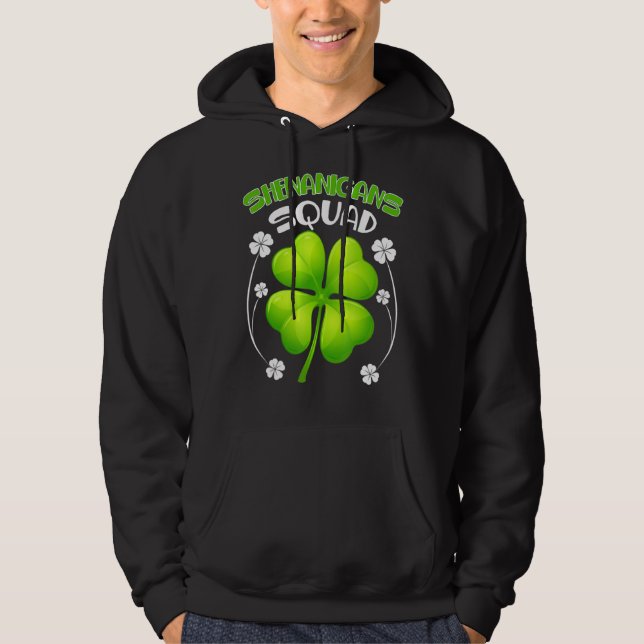 Dra i Shenanigans Squad Funny St patricks day Grou Hoodie (Framsida)