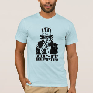 Dra igen blixtlåset på det hippien! t-shirt