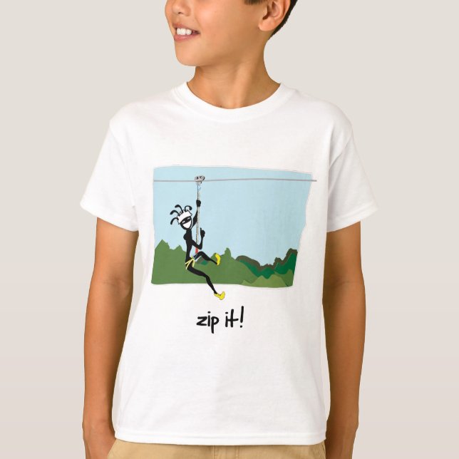 "Dra igen blixtlåset på det! ", Tee Shirt (Framsida)
