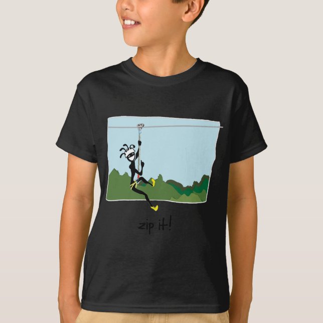 "Dra igen blixtlåset på det! ", Tee Shirt (Framsida)