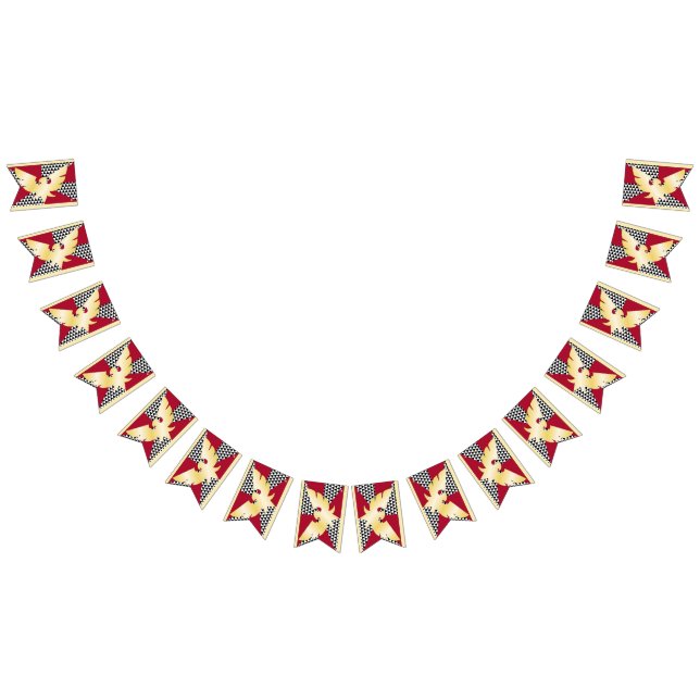 Dra ludd-Pridet Flagga Bunting Banner HGBT Party (Alla)
