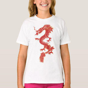 dra med röd färg t shirt