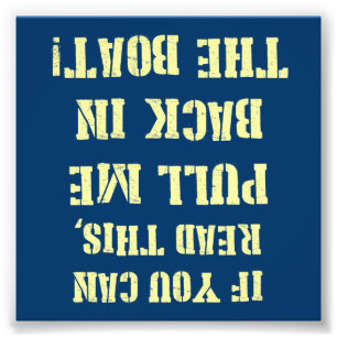 Dra mig tillbaka i Boat Fototryck