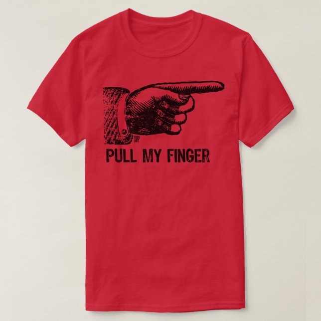 dra min finger t shirt (Design framsida)