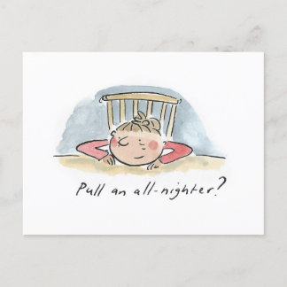 Dra och hela natten vykort