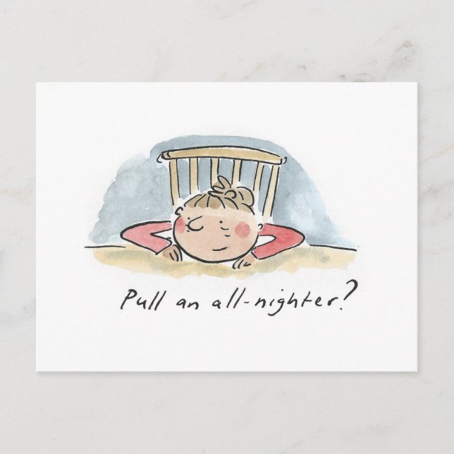 Dra och hela natten vykort (Framsida)