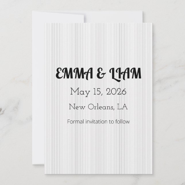 Dra och släpp designen på dina unika Firande-kort Spara Datumet (Framsida)