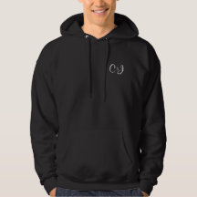 Dra över Hoodie med Par Initialer & namn