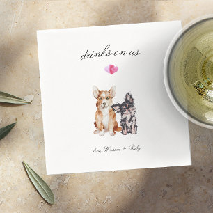 Dra över oss Cute Pet Bröllop Pappersservett