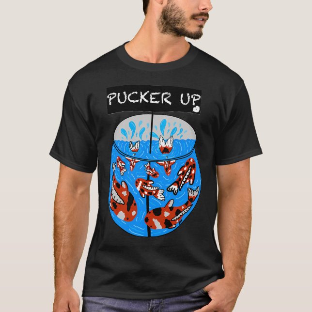 Dra på dig koi-fisk t shirt (Framsida)