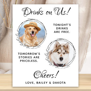 Dra på USA Pet Bröllop Anpassningsbar Photo Hund O Poster