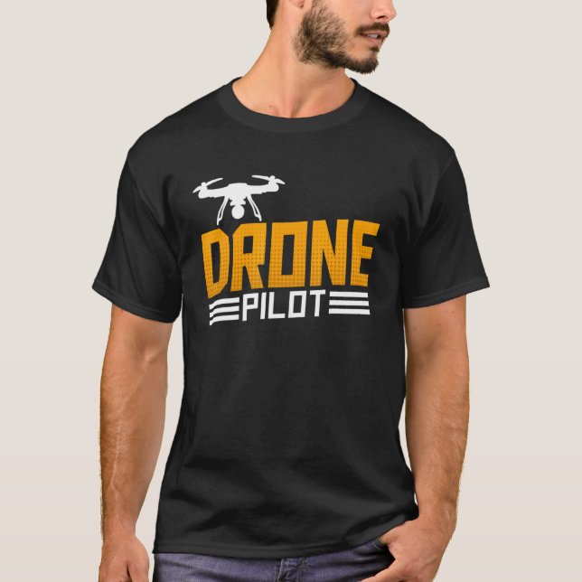 Dra Pilot Drone Pilot Tävla Drone Quadcopter Fp T Shirt (Framsida)
