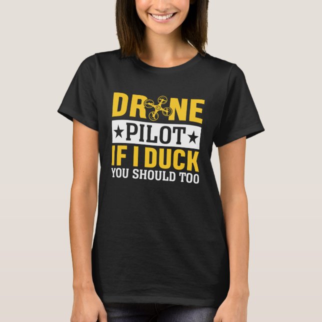 Dra Pilot Enthusiast Vingar om jag Anka ska du T Shirt (Framsida)