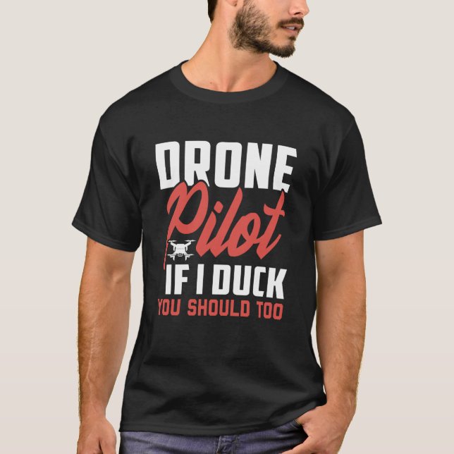 Dra Pilot Enthusiast Vingar om jag Anka ska du T Shirt (Framsida)