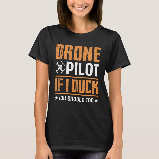 Dra Pilot Enthusiast Vingar om jag Anka ska du T Shirt (Framsida)