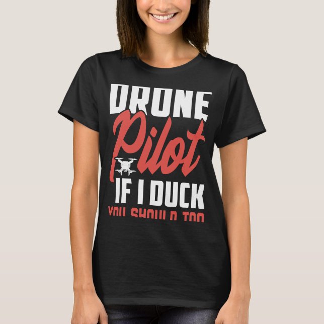 Dra Pilot Enthusiast Vingar om jag Anka ska du T Shirt (Framsida)