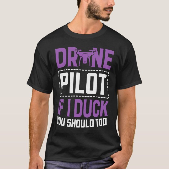 Dra Pilot Enthusiast Vingar om jag Anka ska du T Shirt (Framsida)