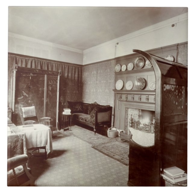 Dra rum, Kelmscott hus, London, 1896 (fotoet Kakelplatta (Framsidan)