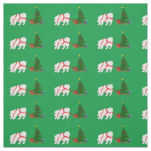 Dra samoyeden som drar julgranen