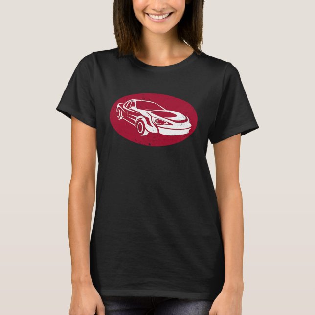 Dra Tävla Röd snabbbilsstarturbo Ni T Shirt (Framsida)