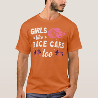 Dra Tävla Tävling Flickor som Tävling också T Shirt