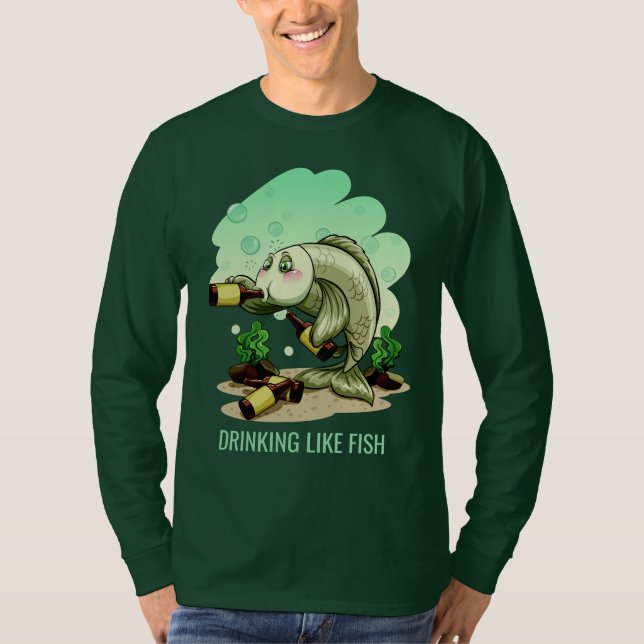 Dra textskjortor för anpassningsbar av fisk & jack tee shirt (Framsida)